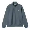 Half Zip American Script Sweat "Office Blue"