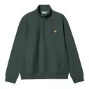Half Zip American Script Sweat "Kale Green"