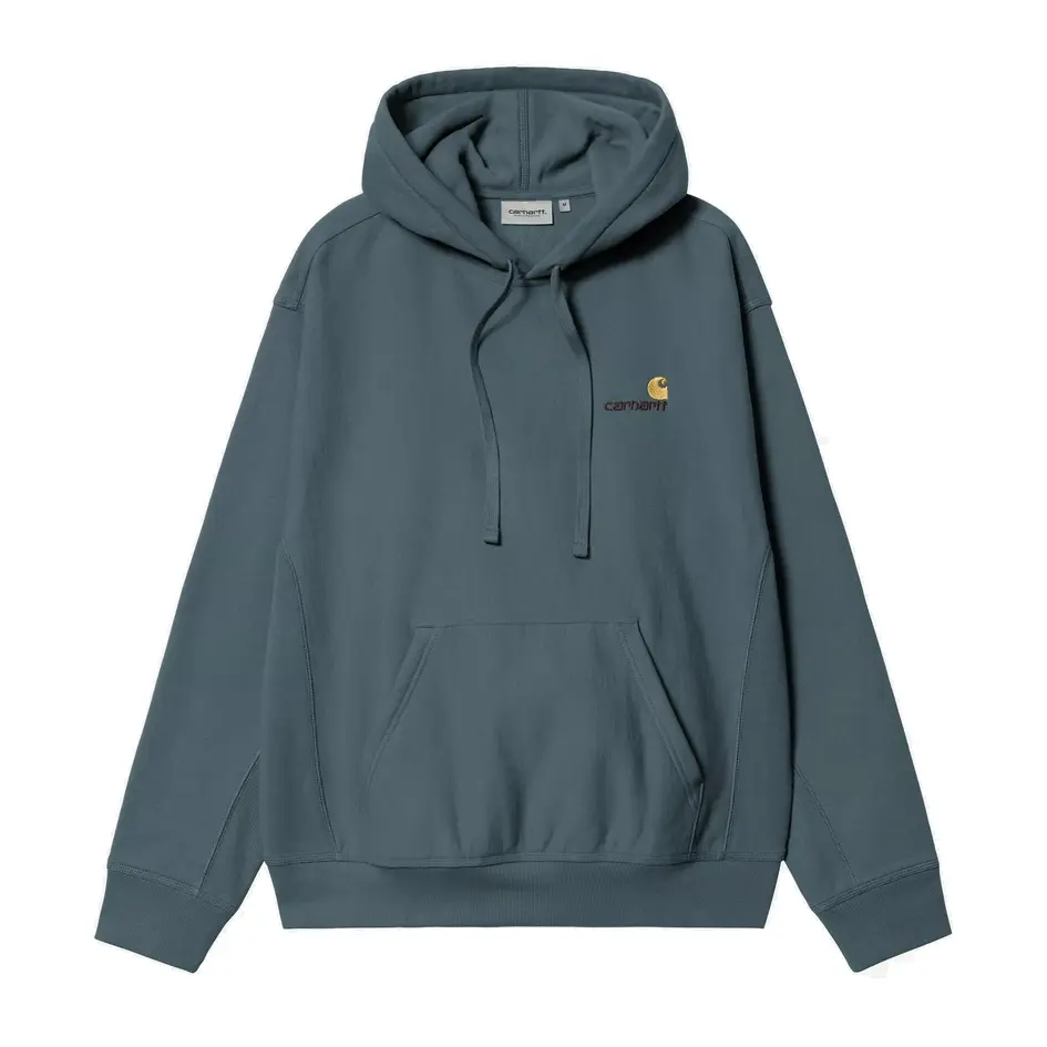 [I028279_3GB_XX] Hooded American Script Sweat "Office Blue" (XS)