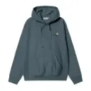 Hooded American Script Sweat "Office Blue"