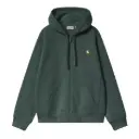 Hooded American Script Jacket "Kale Green"