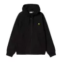 Hooded American Script Jacket "Black"