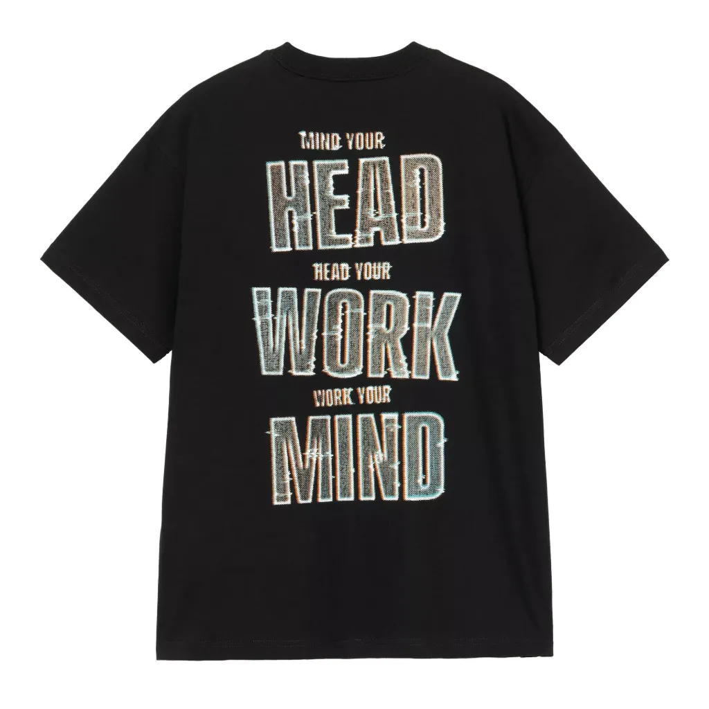 [I036000_89_XX] S/S Mind Your Head Tee-Shirt "Black" (XS)