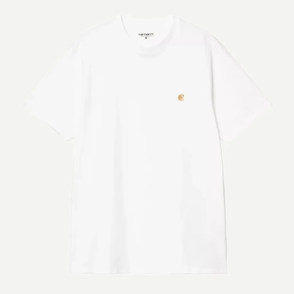 [I026391_00R_XX] S/S Chase T-Shirt "White / Gold" (XS)