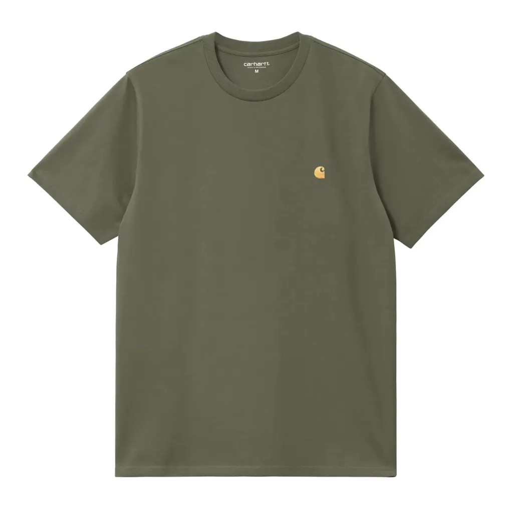 [I026391_3LR_XX] S/S Chase T-Shirt "Leaf / Gold" (XS)