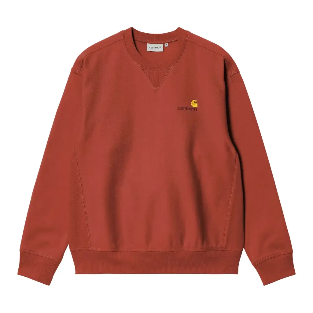 [I025475_3IX_XX] American Script Sweat "Oxide Red" (XS)