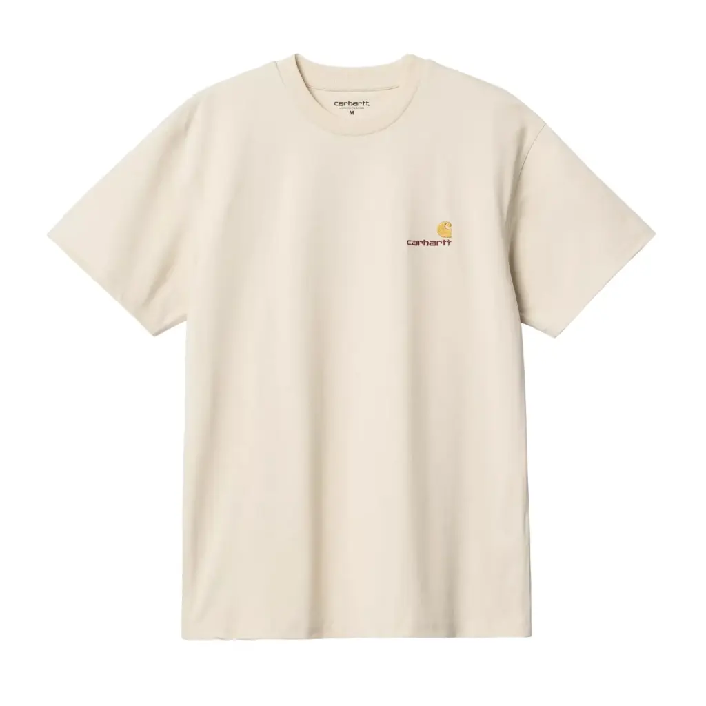 [I029956_05_XX] S/S American Script T-Shirt "Natural" (XS)