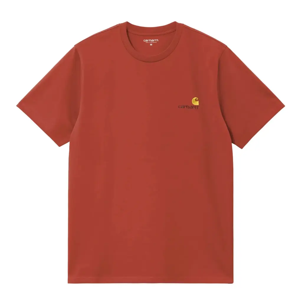 [I029956_3IX_XX] S/S American Script T-Shirt "Oxide Red" (XS)