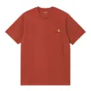 S/S American Script T-Shirt "Oxide Red"