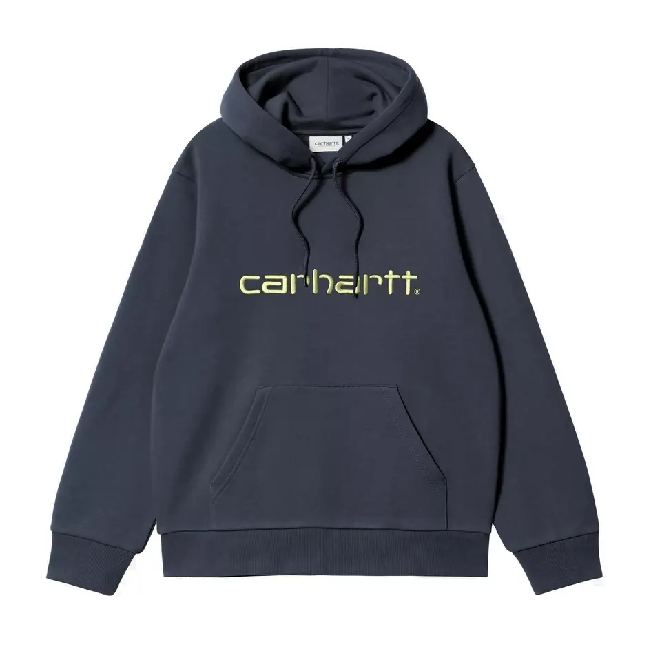 [I030547_3PL_XX] Hooded Carhartt Sweat "Deep Night / Gentle Green" (XS)
