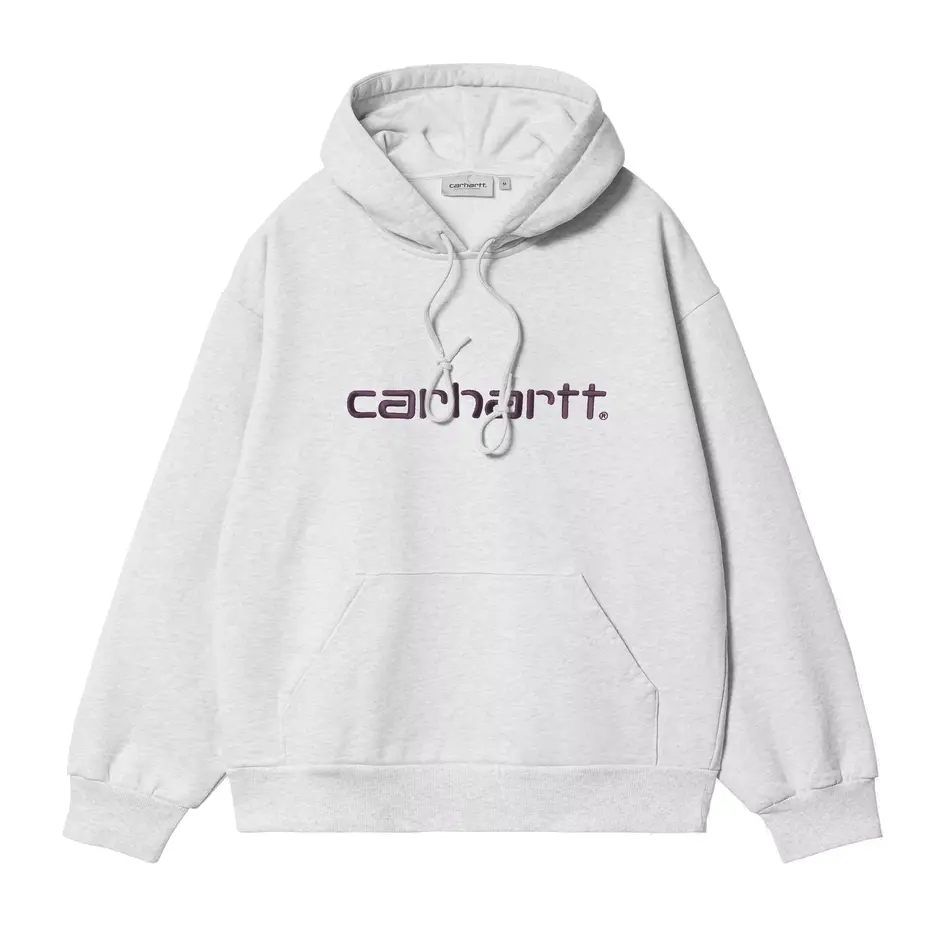 [I030547_3PN_XX] Hooded Carhartt Sweat "Ash Heather / Cozy Purple" (XS)