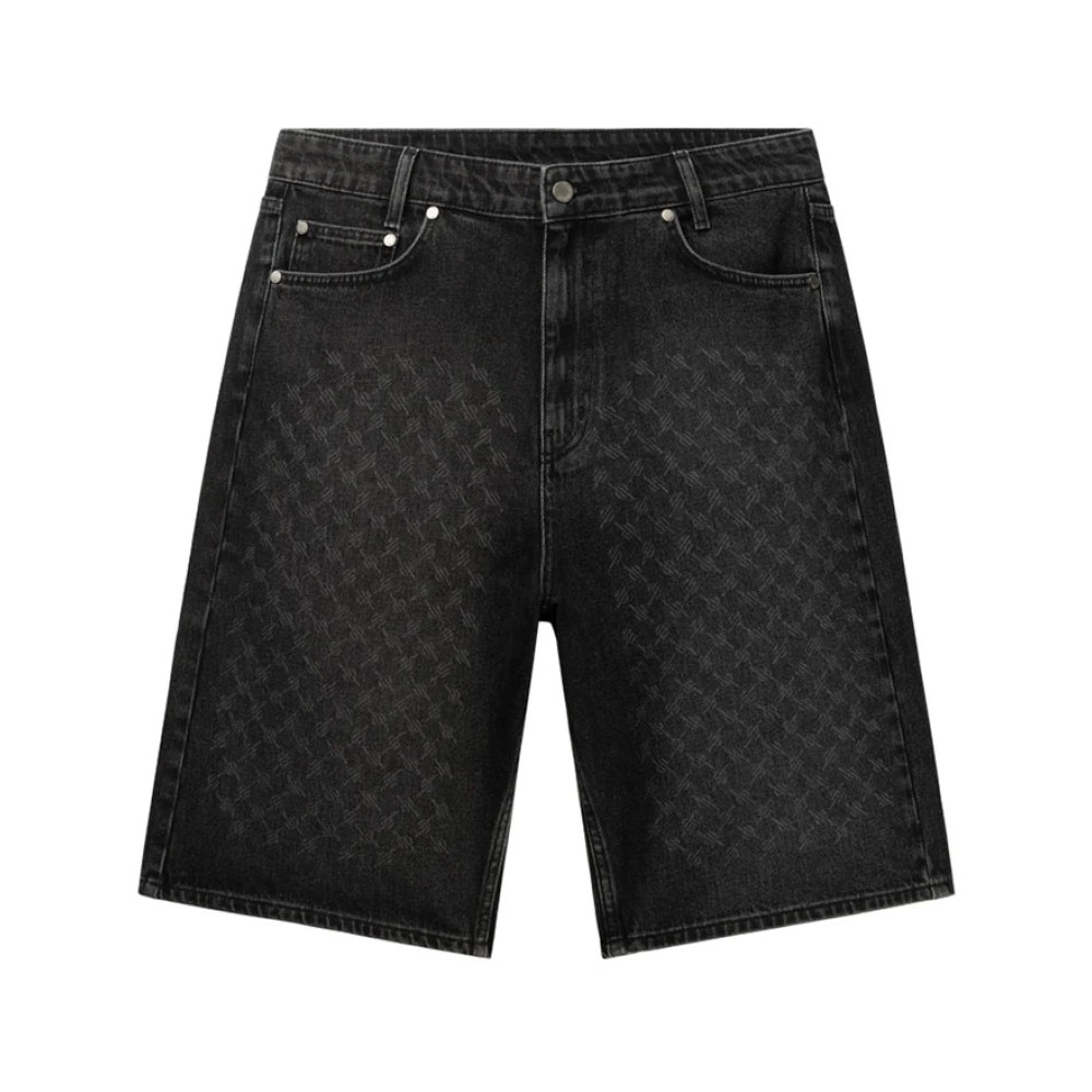 [2511132] Laser Monogram Denim Shorts "Black" (S)