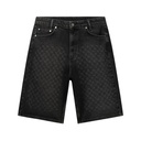 Laser Monogram Denim Shorts "Black"