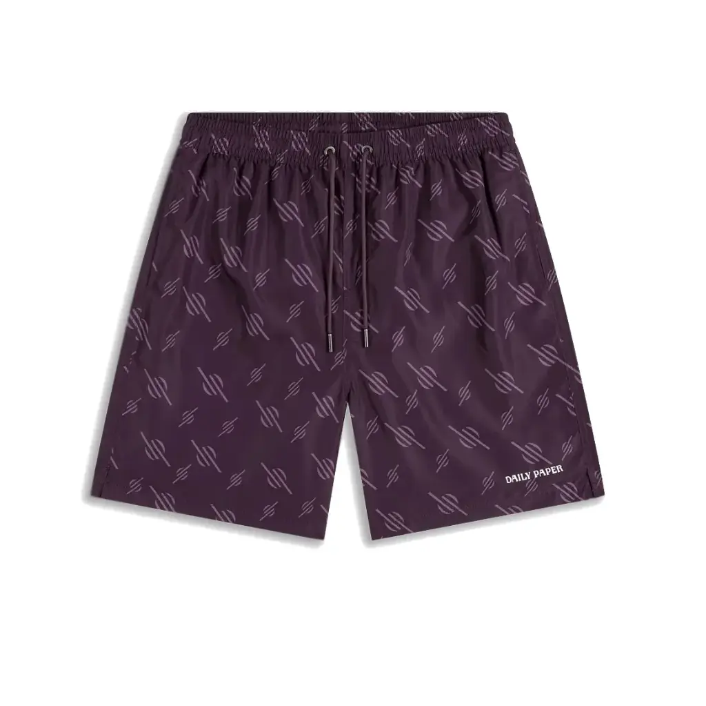 [2610066] Irregular Monogram Swim Shorts "Potent Purple" (XS)