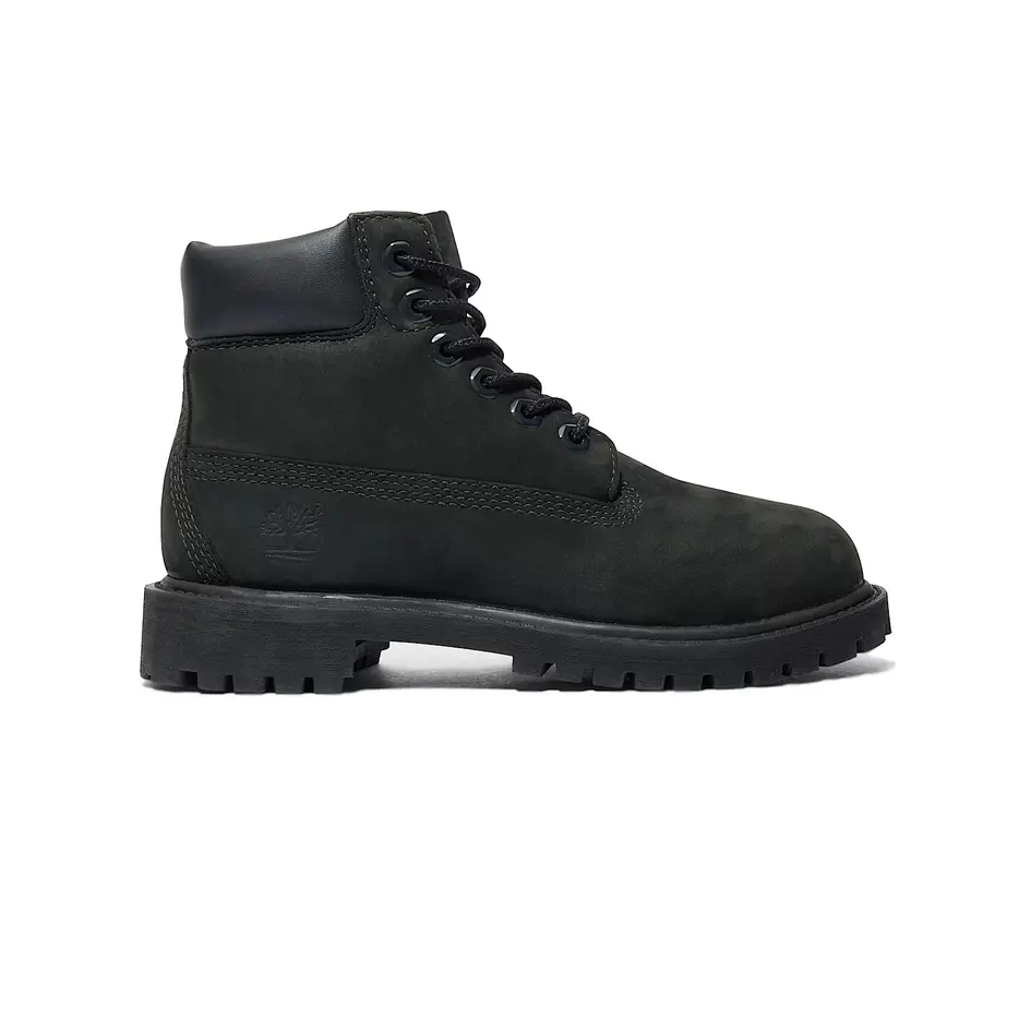 [TB112707001] 6 Inch Lace Waterproof Boot Kids "Black" (30.5)