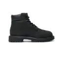 6 Inch Lace Waterproof Boot Kids "Black"