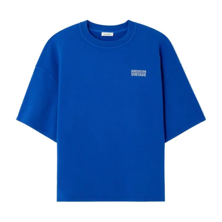 [MPLI03DINDIGO] Sweat Manches Courtes PLIZZY "Indigo Vintage" - MPLI03D (XS)