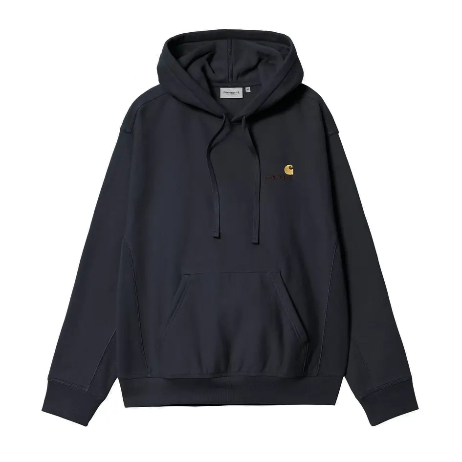 [I028279_J0_XX] Hooded American Script Sweat "Deep Night" (XS)