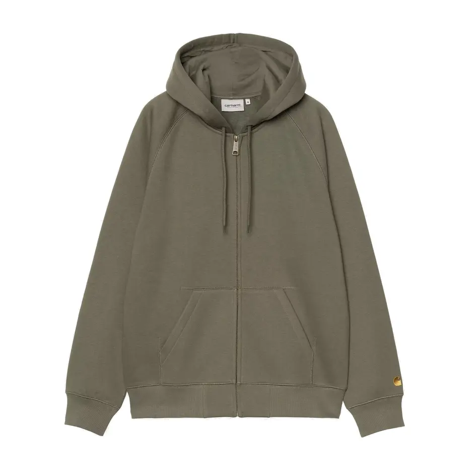 Hooded Chase Jacket Grey "Leaf / Gold"