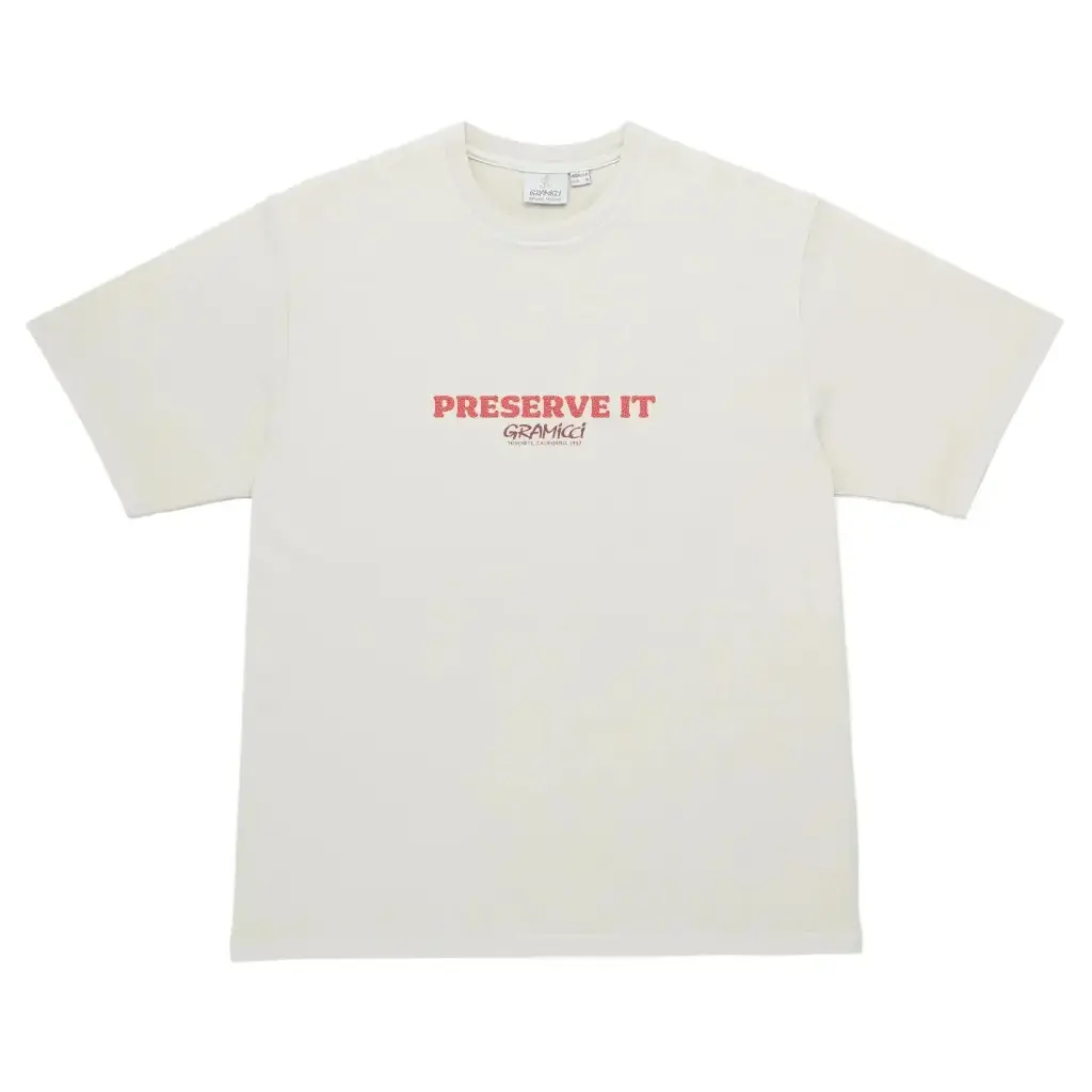[G6SU-T119-NTPG] Footprints Tee "Pigments naturels" (S)