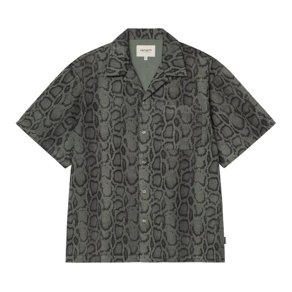 [I036275_3QA_GD] Snake Camo Shirt "Snake Camo / Leaf Garment Dyed" (XS)