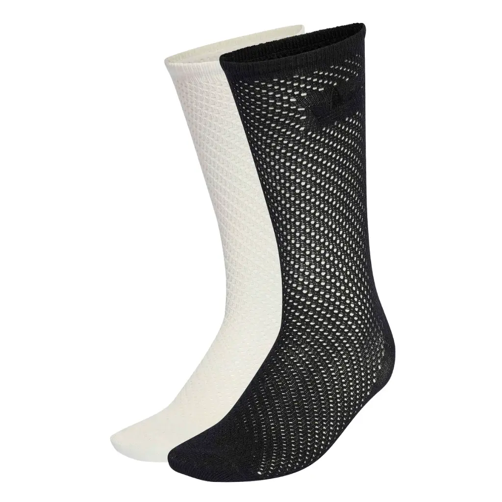 [KD8398] Crochet Socks (2 PAIRES) "Off White / Black" - KD8398 (34-36)