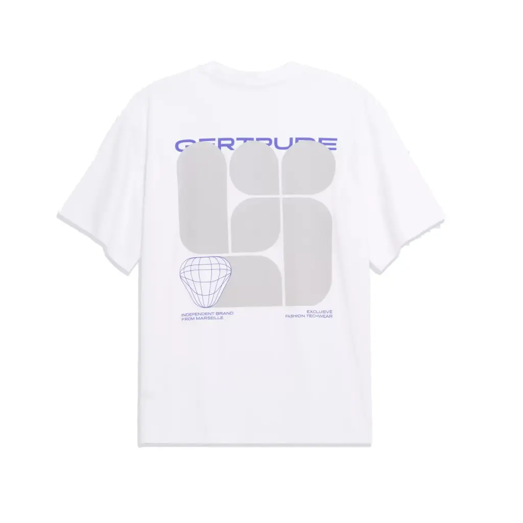 [E26LITLEONCEGEOWHITE] Tee-shirt Little Leonce Geometry "White" - E26LITLEONCEGEO (8Y)