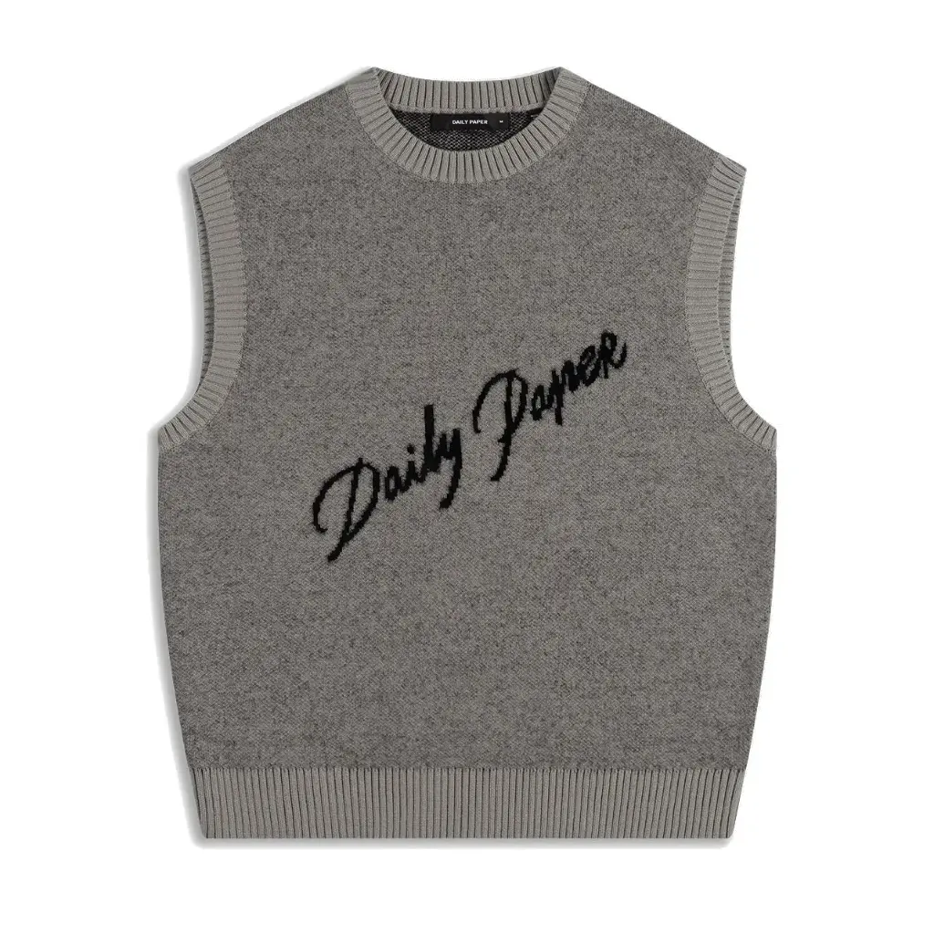 [2610037] Script Logo Knit Vest "Desert Sage" - 2610037 (XS)