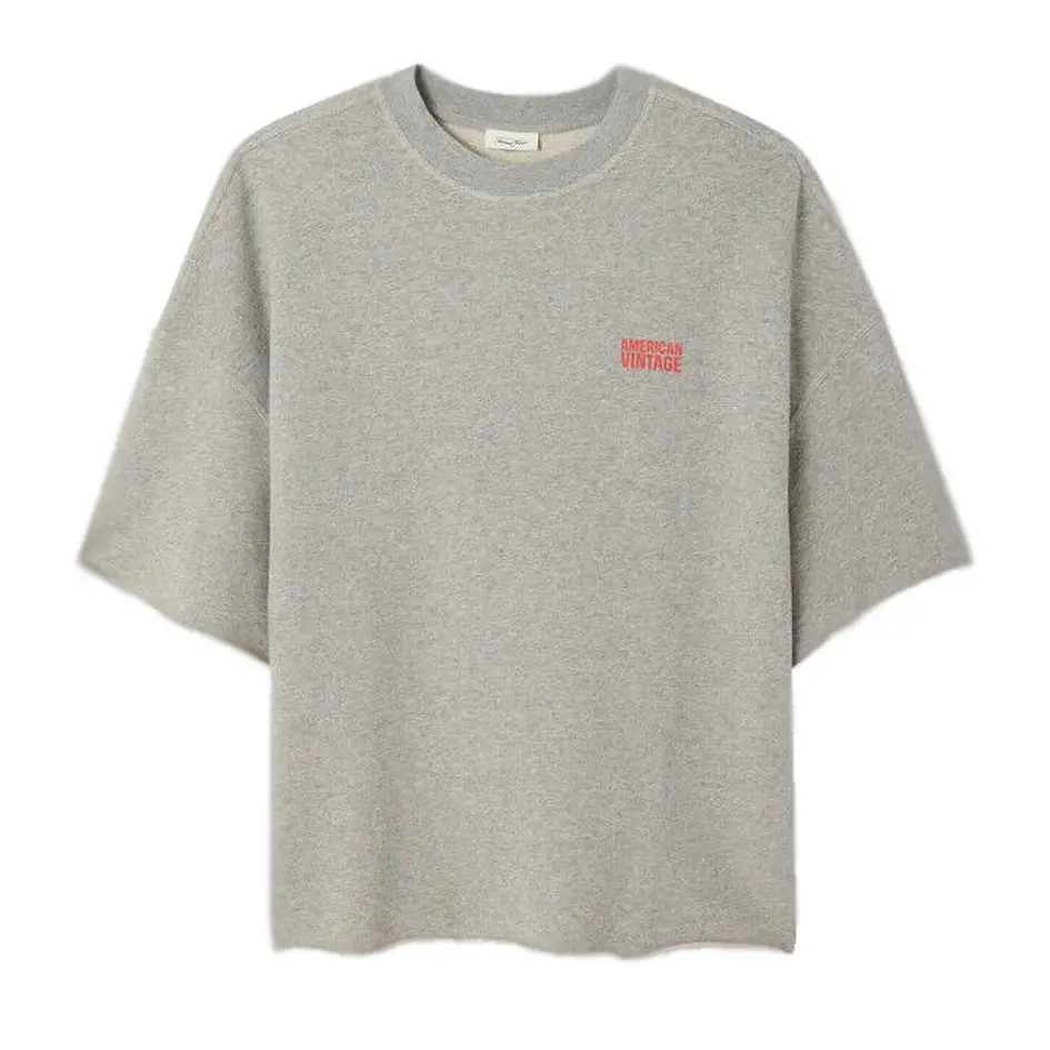 Sweat Manches Courtes NYZZOW "Gris Chiné" - MNYZ03B