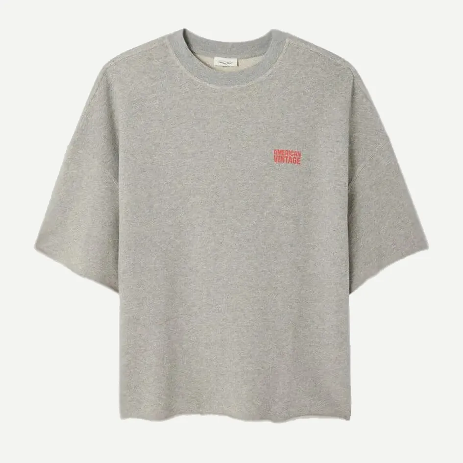Sweat Manches Courtes NYZZOW "Gris Chiné" - MNYZ03B