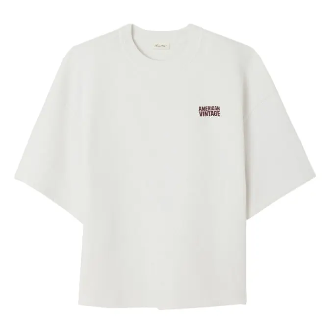 [MPLI03BBLANC] Sweat MC Col Rond Plizzy "Blanc Vintage" - MPLI03BBLANC (S)