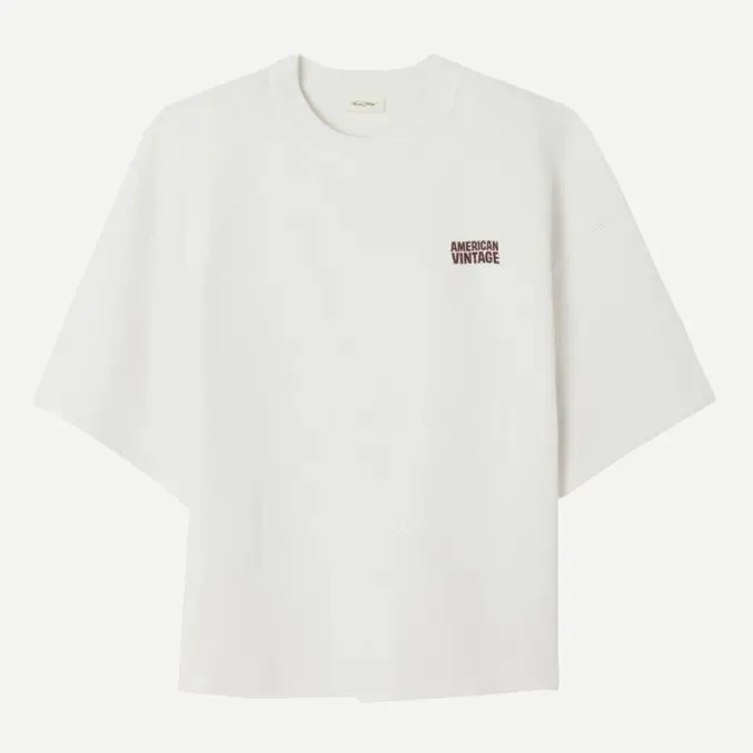 [MPLI03BBLANC] Sweat MC Col Rond Plizzy "Blanc Vintage" - MPLI03BBLANC (S)