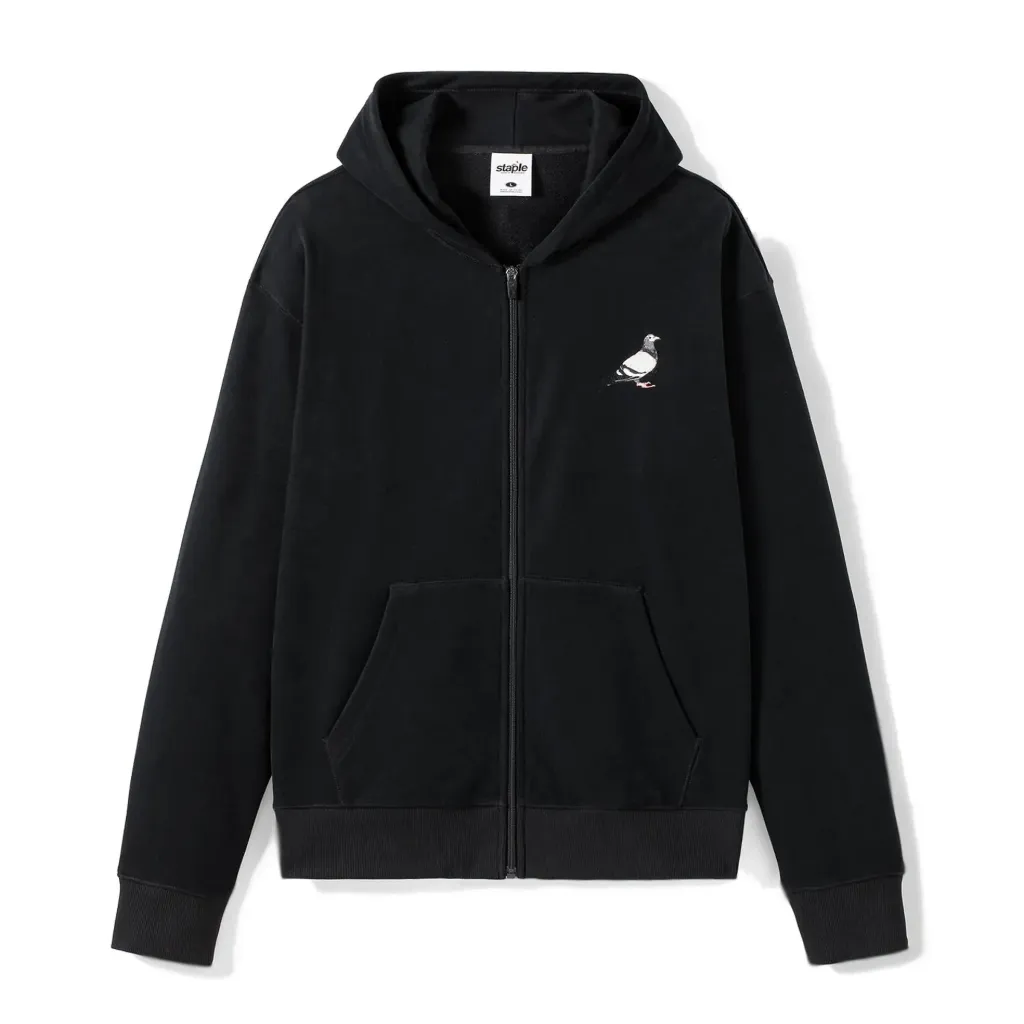 [U126AHD04BLACK] Staple Pigeon Zip Up Hoodie "Black" (XS)