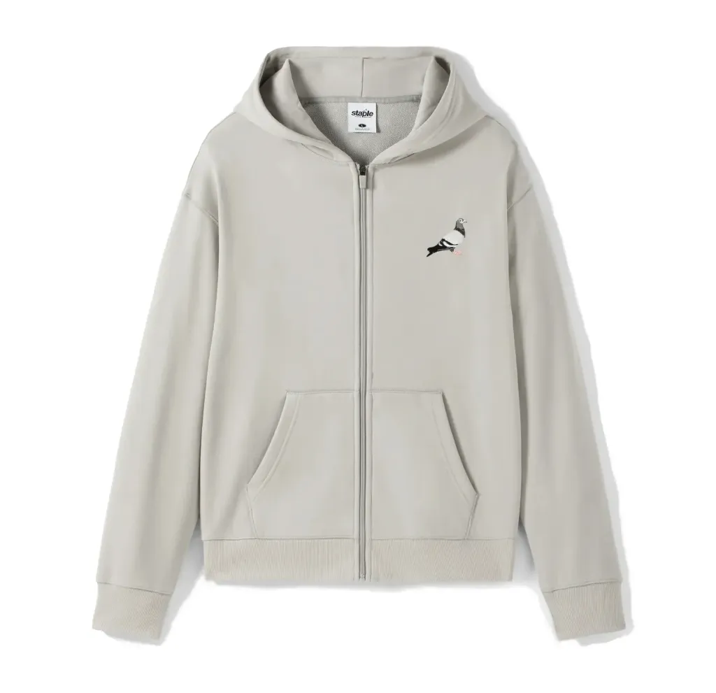 Staple Pigeon Zip Up Hoodie "Grey"