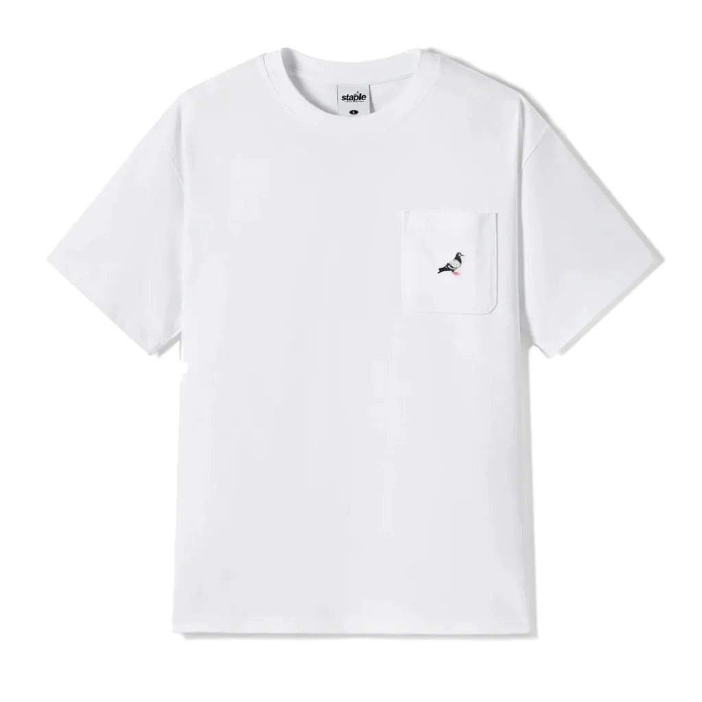 [26AN1SS03.WHIT] Staple Pigeon Pocket Tee "White" (XS)