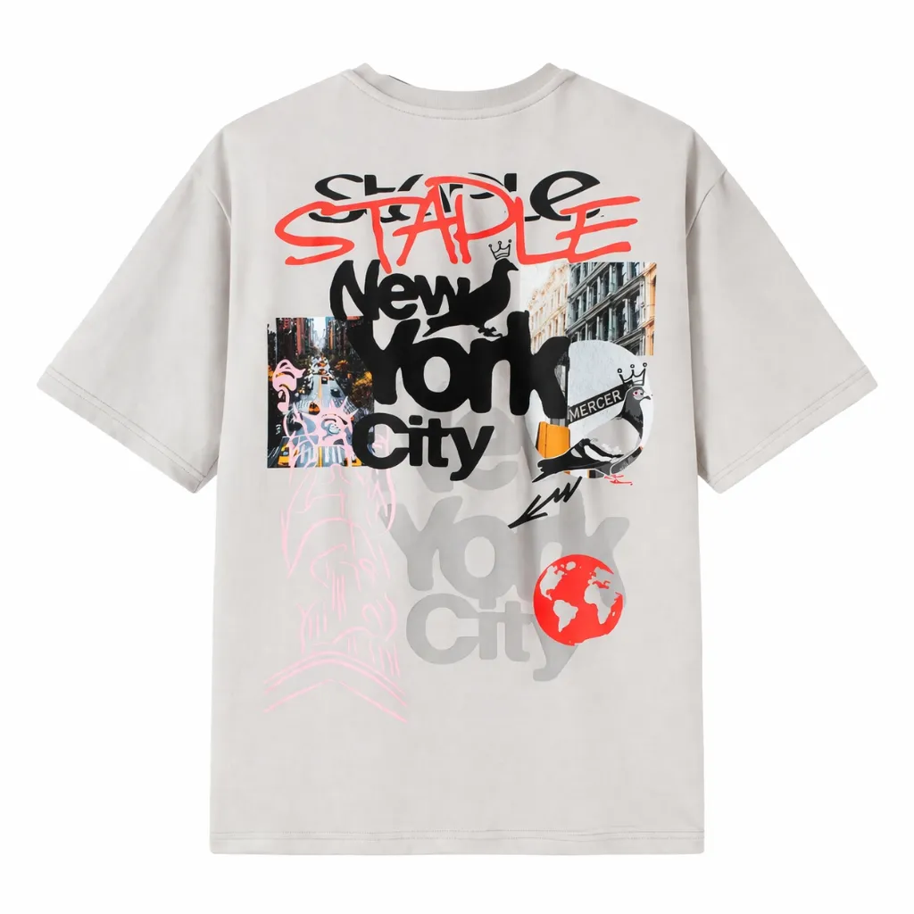 Staple Nyc Collage Tee "Grey"