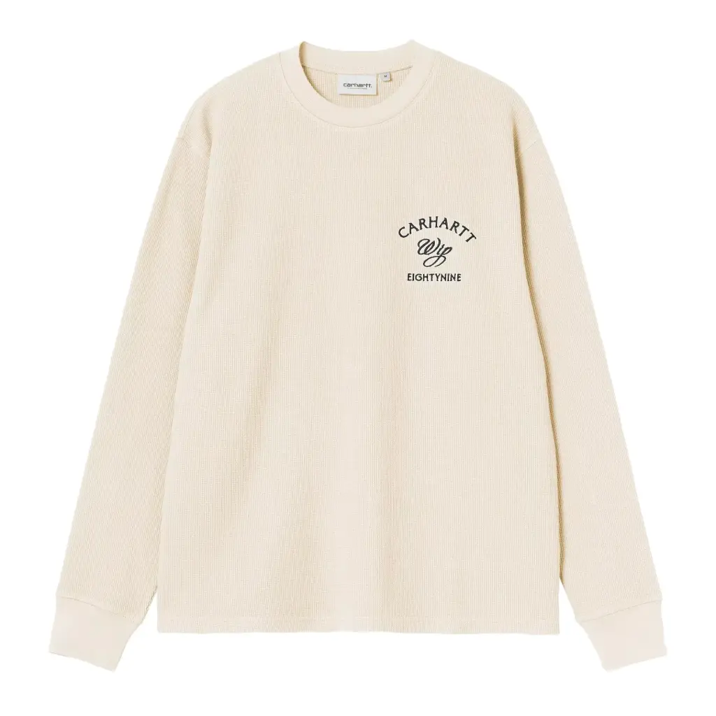 Eightynine Waffle L/S T-Shirt "Natural / Black"