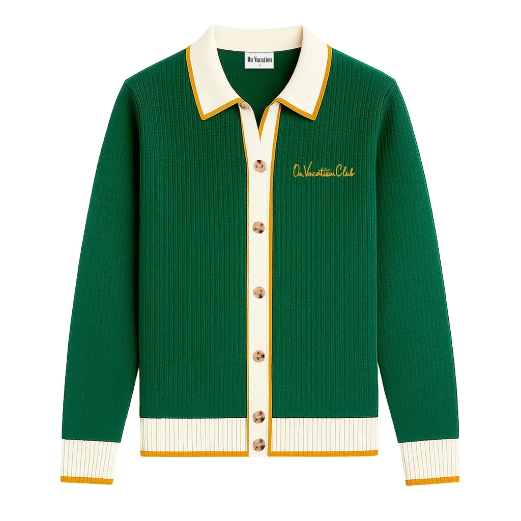 Sorrento Knit Jacket "Green" - OVC-S117-GRN