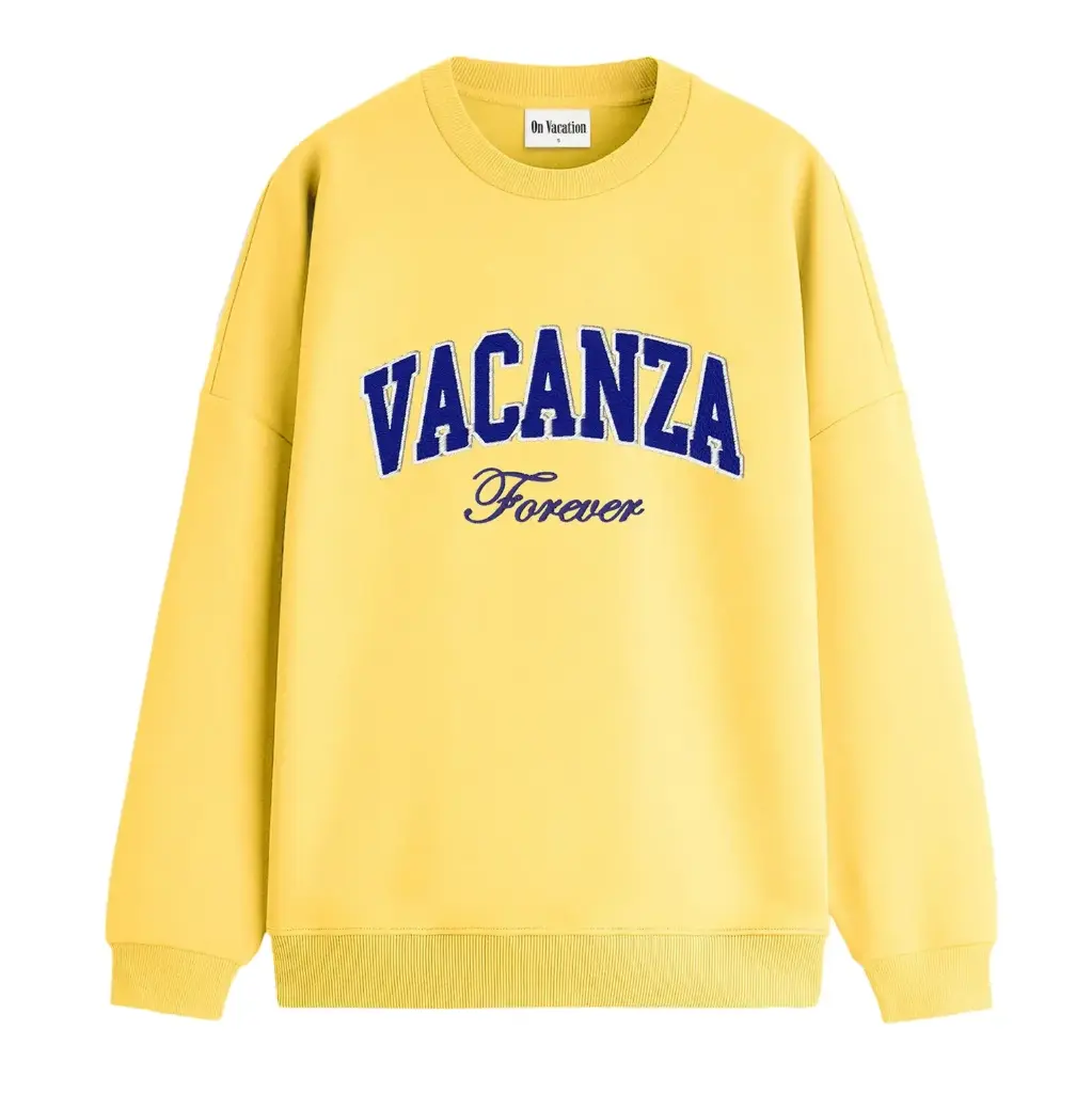 Vacanza College Sweater "Sunshine Yellow" - OVC-S115-SYEL