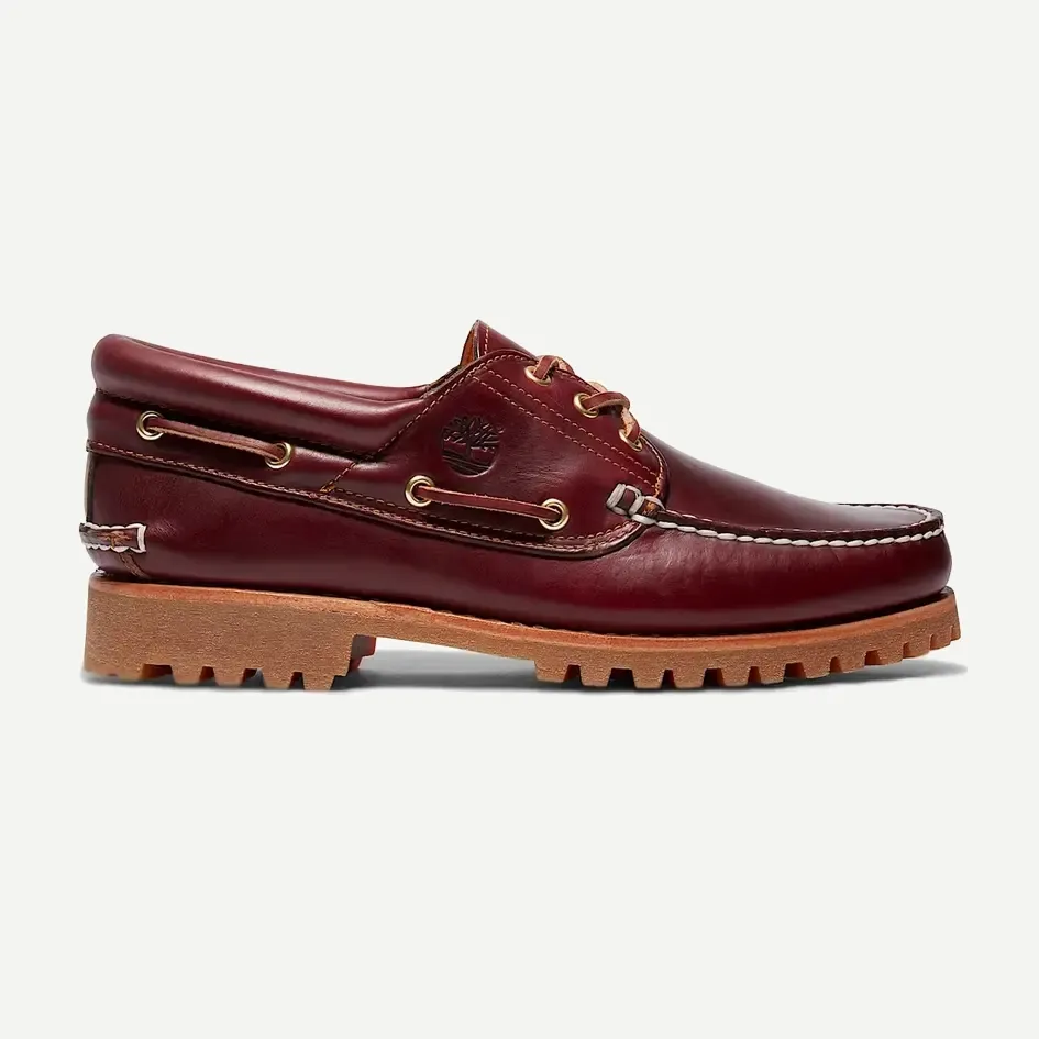 Authentic 3-Eye Boat Shoe "Burgundy"