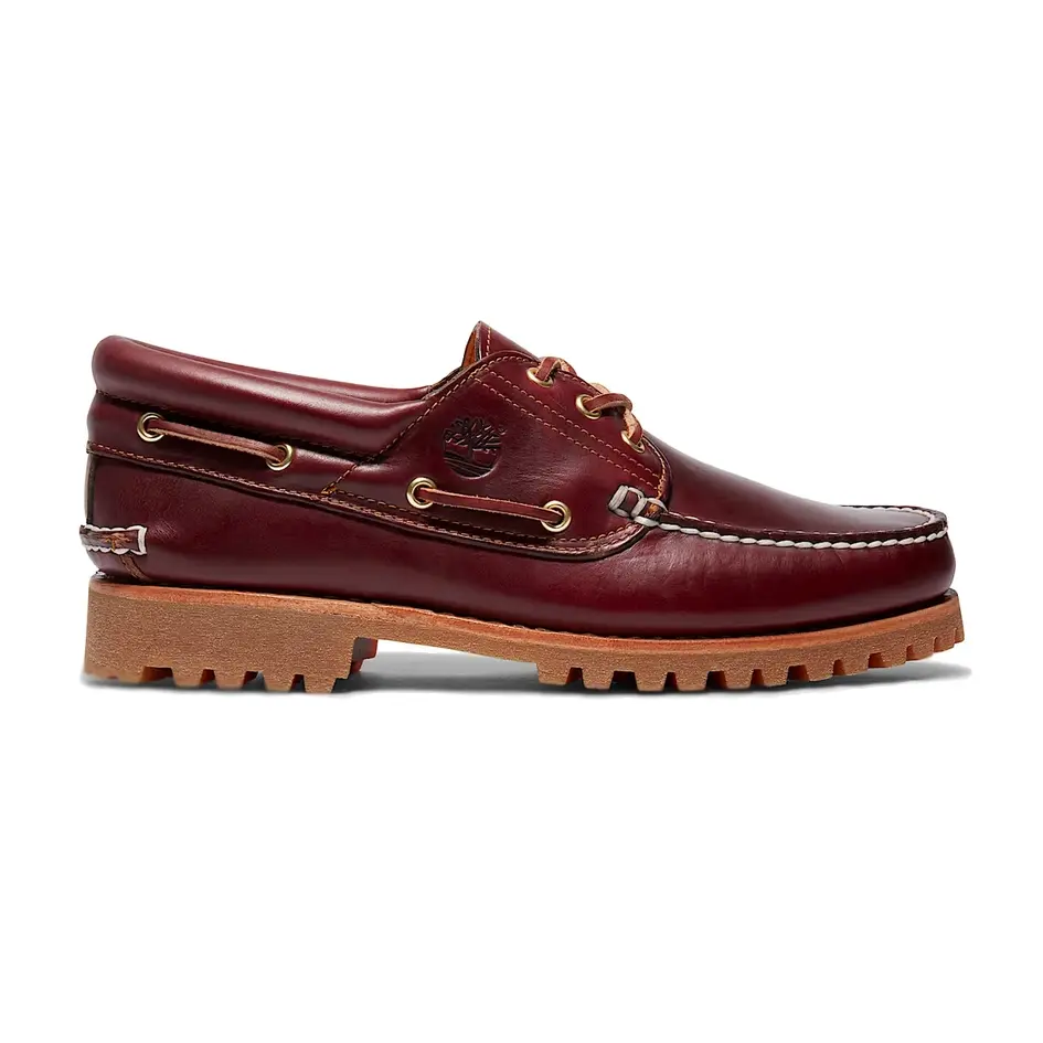 [TB050009648] Authentic 3-Eye Boat Shoe "Burgundy" (39)