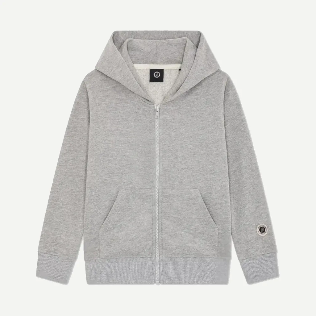 [KICONICZIPGREY] Sweat Zippé Capuche Kids "Grey Marl" - KICONICZIP (6Y)