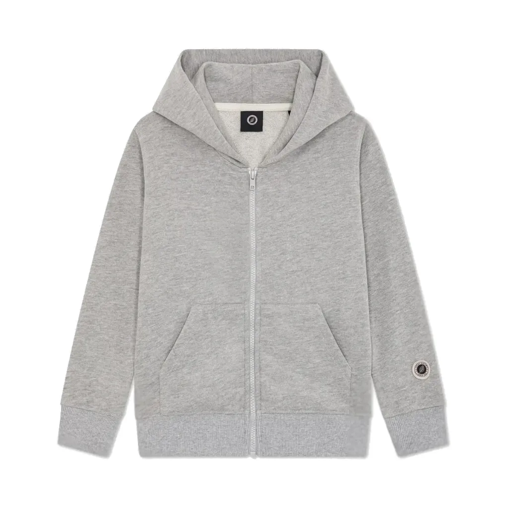 [KICONICZIPGREY] Sweat Zippé Capuche Kids "Grey Marl" - KICONICZIP (6Y)