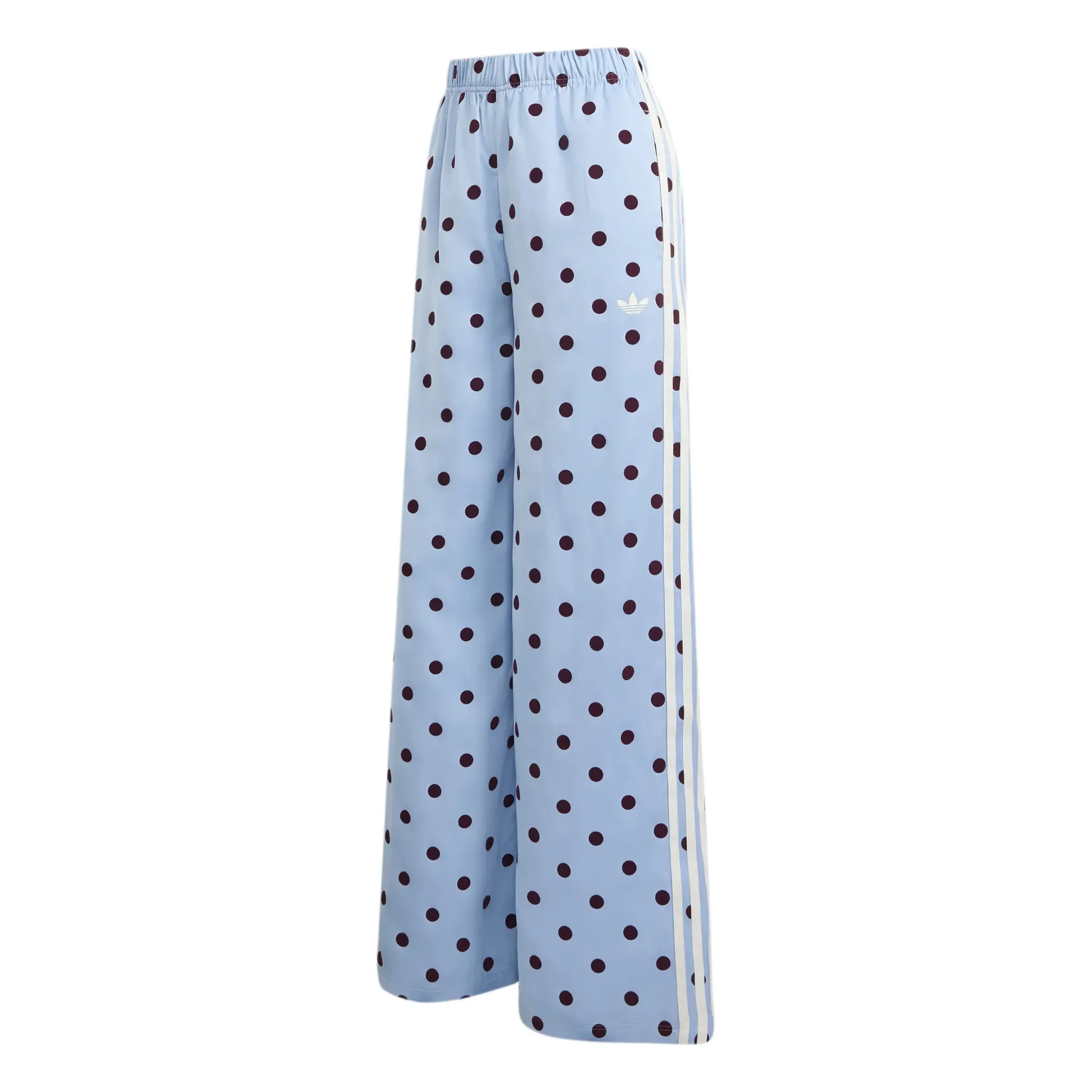 Satin Polka Dots Wide Legs Pant "Clear Sky" - KV1170