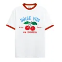 Short Cut Cherry Tee "White" - OVC-T241-WHT