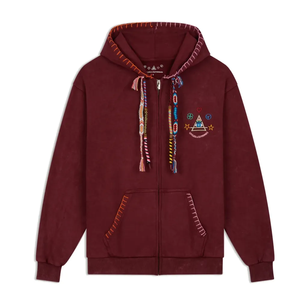 [MOONBORD] Sweat Zippé Kids MOON "Burgundy" (12Y)