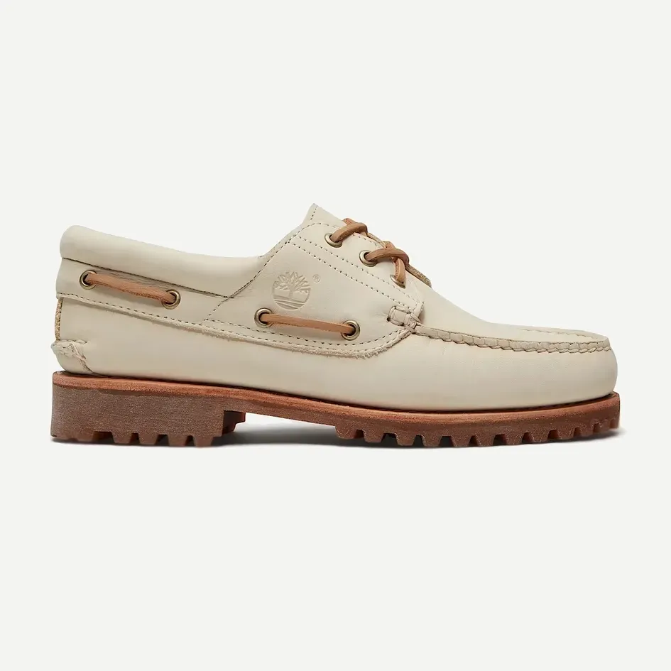 [TB0A2PDQEN71] Authentic Lake House 3-Eye Boat Shoe "Light Beige Nubuck" (39)
