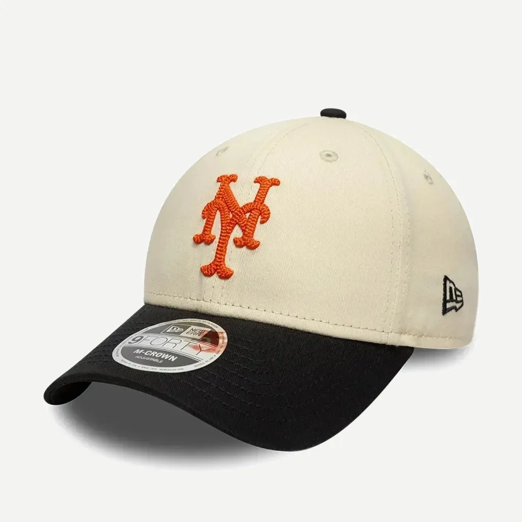 [60856245] 9FORTY M-Crown Snapback Script New York Mets MLB "Crème"