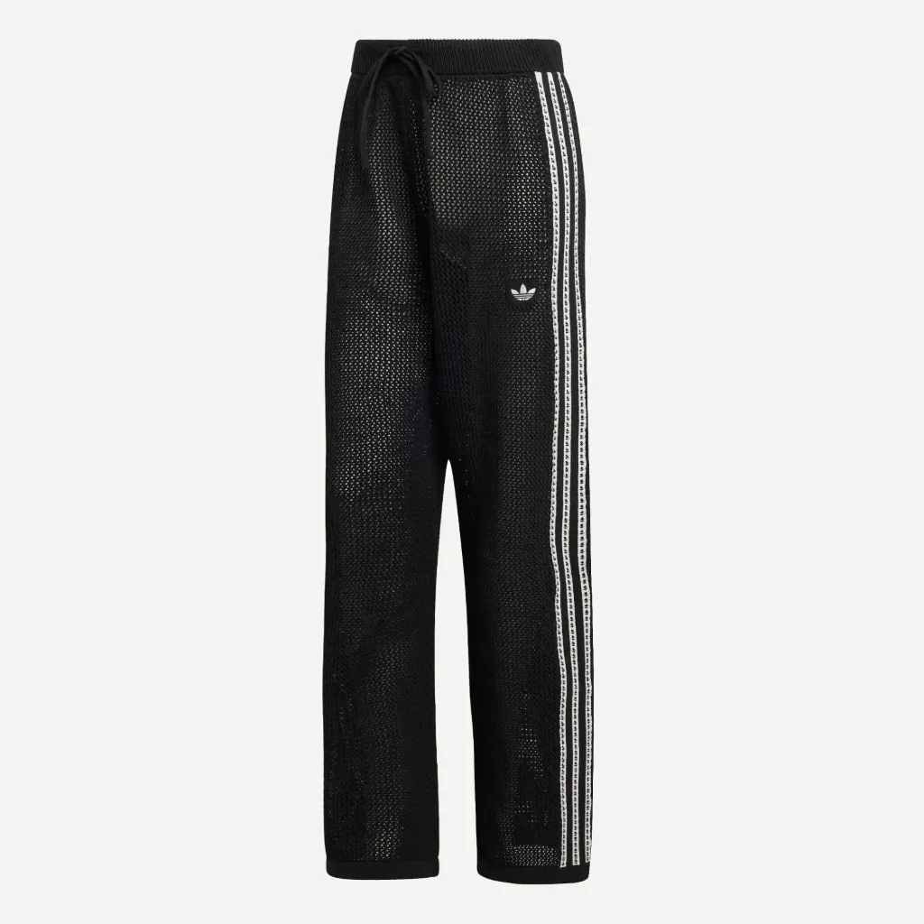 [KC6494] KNITTED CROCHET FIREBIRD TRACK PANTS "Black" - KC6494 (XS)