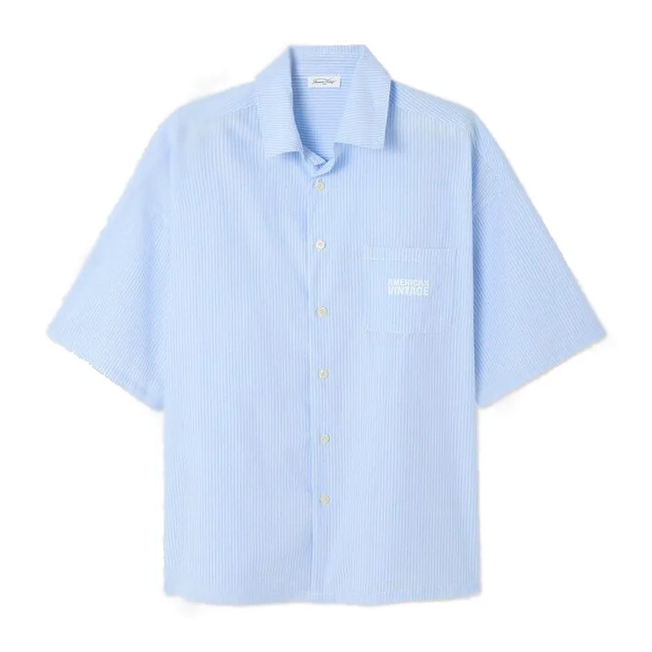 [MELU06B] Chemise MC Eluabird "Rayures Bleues" - MELU06B (S)